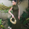 Olive Green Gown Set